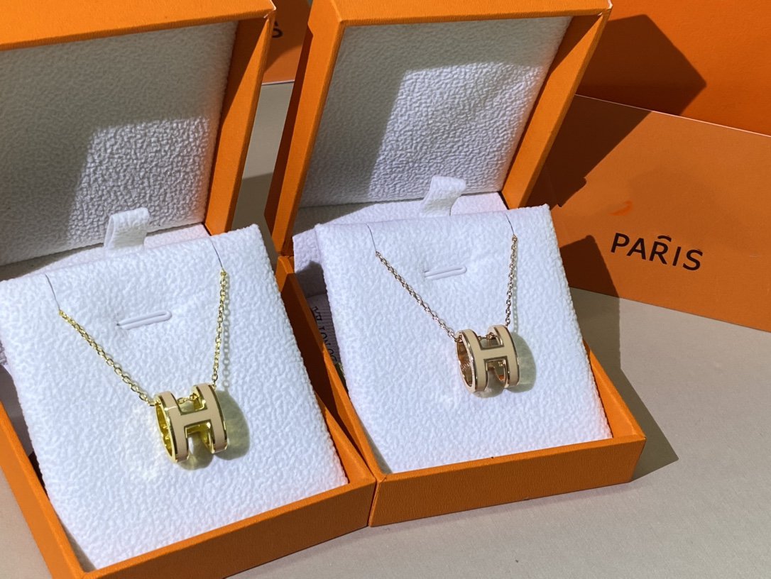 [⭐Corinne]HM CLIC YELLOW ENAMEL GOLD NECKLACE