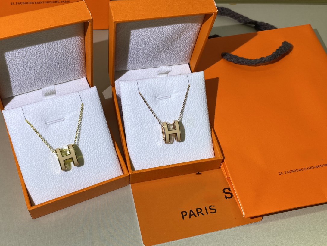 [⭐Corinne]HM CLIC YELLOW ENAMEL GOLD NECKLACE
