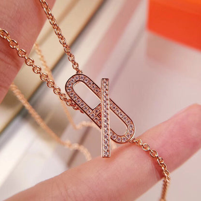[⭐Corinne]HM FIRE PIG NOSE NECKLACE TRENDY STREET