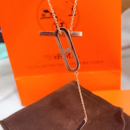 [⭐Corinne]HM NECKLACE PLATINUM ROSE GOLD DIAMOND