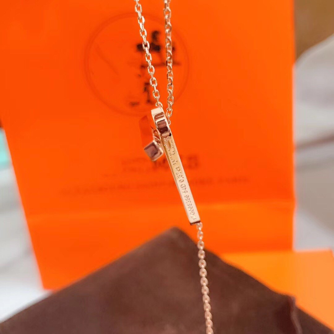 [⭐Corinne]HM NECKLACE PLATINUM ROSE GOLD DIAMOND