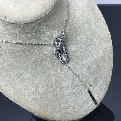 [⭐Corinne]HM NECKLACE PLATINUM ROSE GOLD DIAMOND