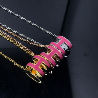 [⭐Corinne]H NECKLACE PINK