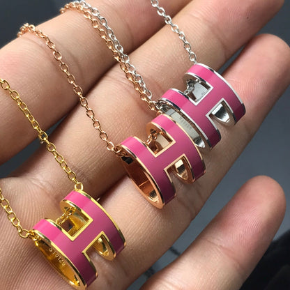 [⭐Corinne]H NECKLACE PINK