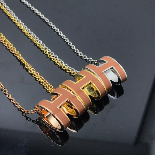 [⭐Corinne]H NECKLACE BROWN