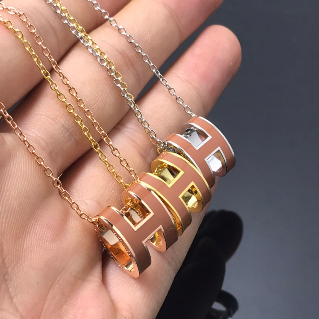 [⭐Corinne]H NECKLACE BROWN