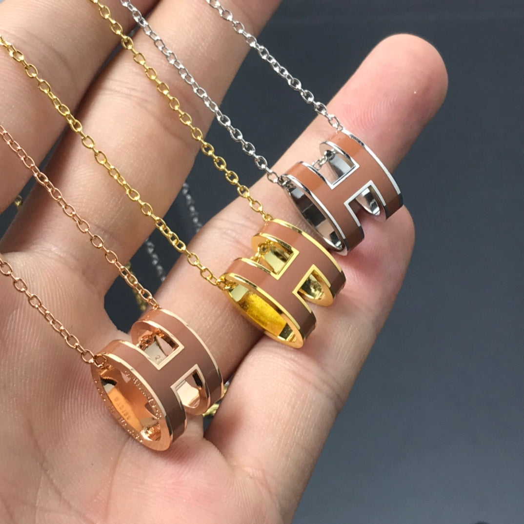 [⭐Corinne]H NECKLACE BROWN
