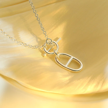 [⭐Corinne]HM CHAINE D'ANCRE PENDANT NECKLACE STERLING SILVER