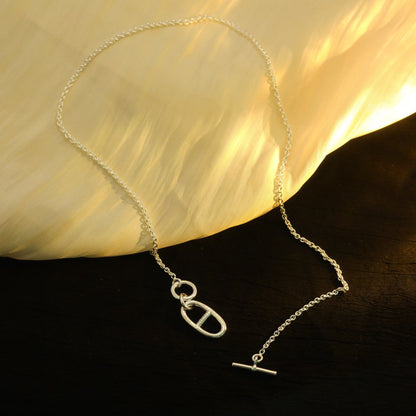 [⭐Corinne]HM CHAINE D'ANCRE PENDANT NECKLACE STERLING SILVER