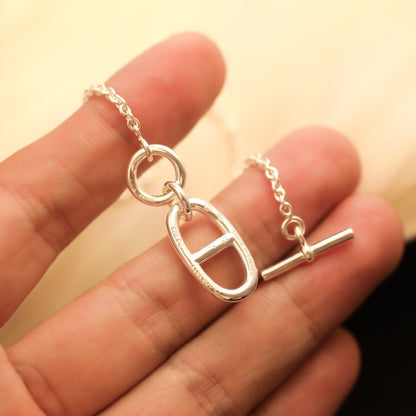 [⭐Corinne]HM CHAINE D'ANCRE PENDANT NECKLACE STERLING SILVER