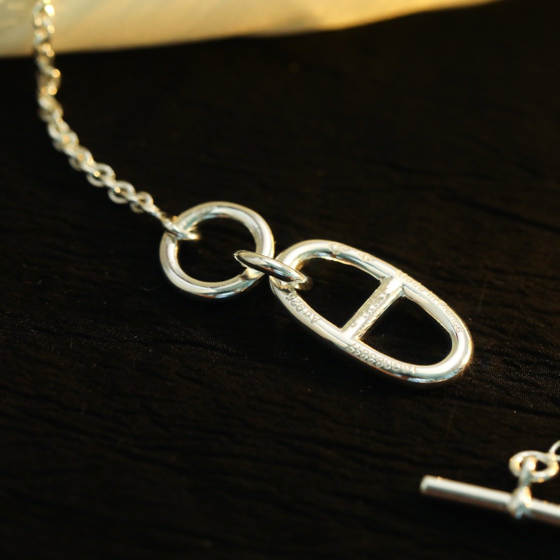 [⭐Corinne]HM CHAINE D'ANCRE PENDANT NECKLACE STERLING SILVER