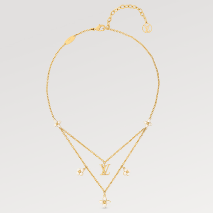 [⭐Corinne]FLOWERGRAM GOLD MOP DOUBLE ROW NECKLACE
