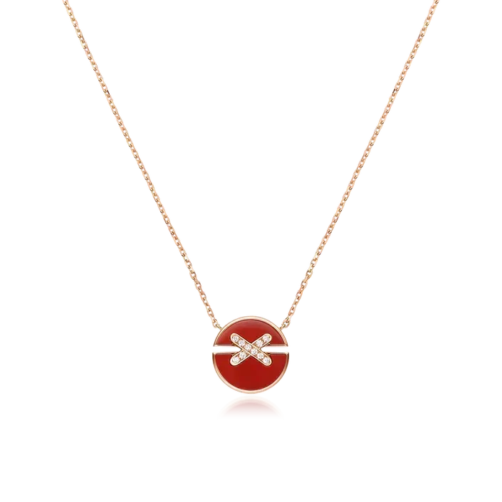 [⭐Corinne]JEUX DE ROSE GOLD DIAMOND NECKLACE