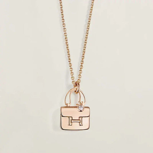 [⭐Corinne]AMULETTE PEDANT ROSE GOLD NECKLACE