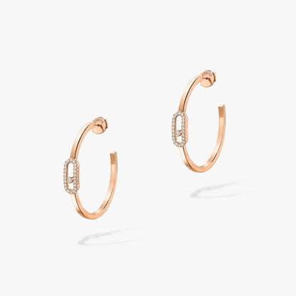 [⭐Corinne]CREOLES MOVE UNO PM DIAMOND EARRINGS