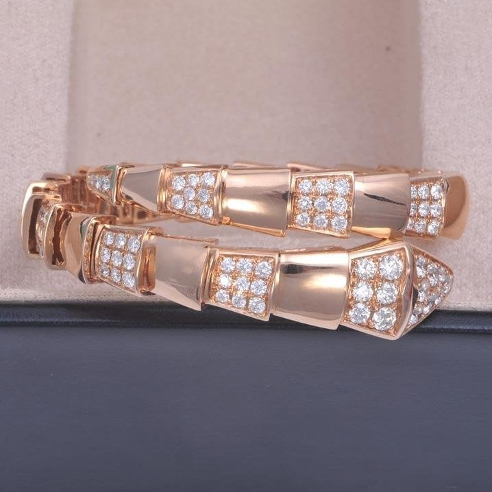 [⭐Corinne]SERPENTI BRACELET PINK GOLD DIAMOND