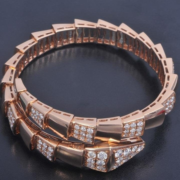 [⭐Corinne]SERPENTI BRACELET PINK GOLD DIAMOND