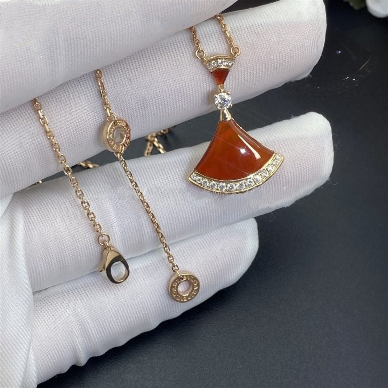 [⭐Corinne]DREAM NECKLACE CARNELIAN DIAMOND