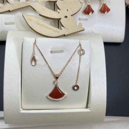[⭐Corinne]DREAM NECKLACE CARNELIAN DIAMOND