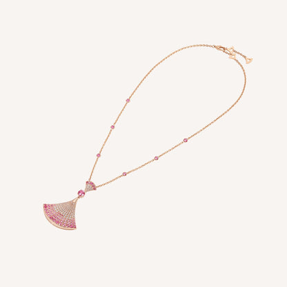 [⭐Corinne]DREAM NECKLACK DIAMOND PINK GOLD