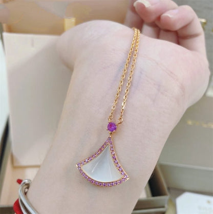 [⭐Corinne]DREAM NECKLACE MOP DIAMOND PINK