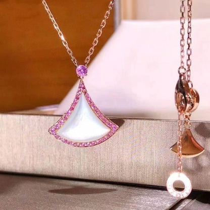 [⭐Corinne]DREAM NECKLACE MOP DIAMOND PINK