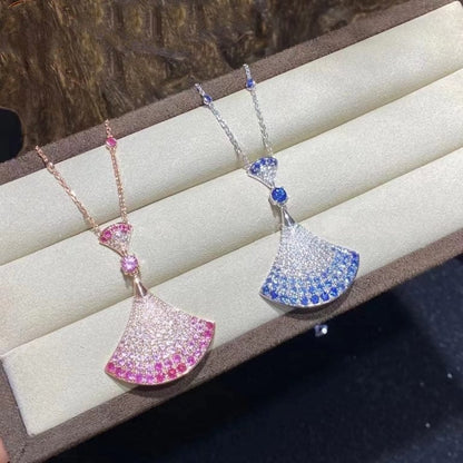 [⭐Corinne]DREAM NECKLACE AGATE SILVER DIAMOND