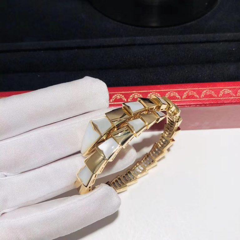 [⭐Corinne]SERPENTI BRACELET MOP GOLD