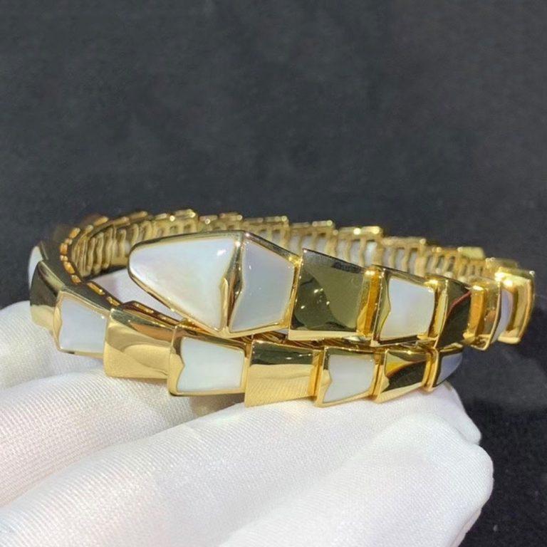[⭐Corinne]SERPENTI BRACELET MOP GOLD