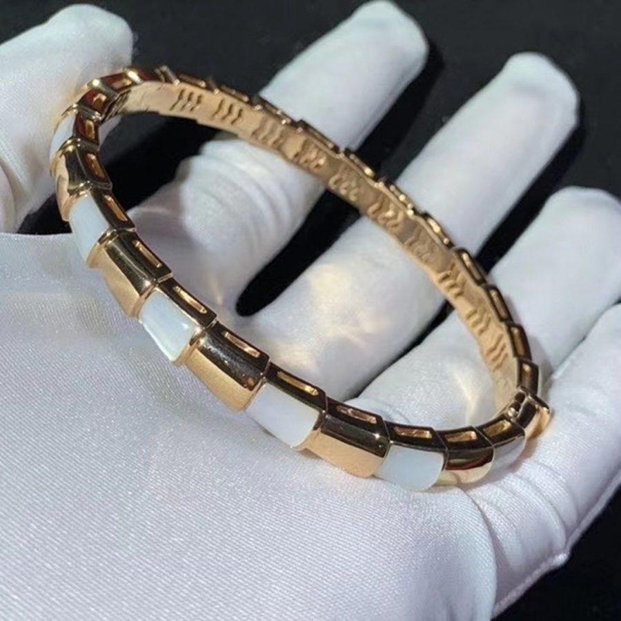 [⭐Corinne]SERPENTI BRACELET PINK GOLD MOP