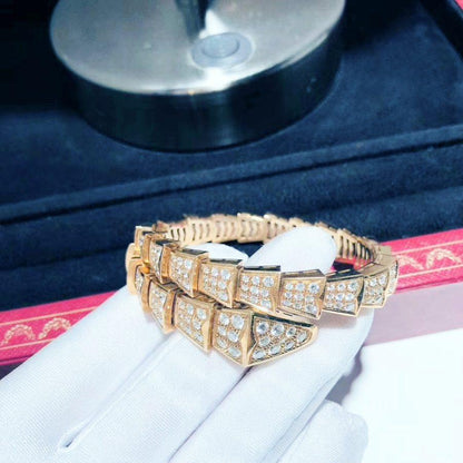 [⭐Corinne]SERPENTI BRACELET 8MM PINK GOLD DIAMOND