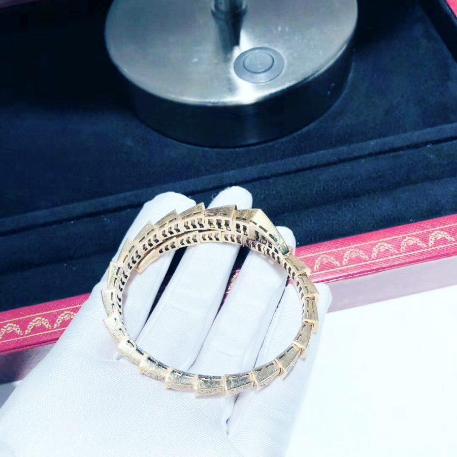 [⭐Corinne]SERPENTI BRACELET 8MM PINK GOLD DIAMOND