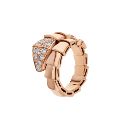 [⭐Corinne]SERPENTI RING PINK GOLD DIAMOND