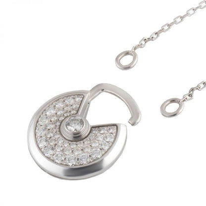 [⭐Corinne]AMULETTE SILVER FULL DIAMOND NECKLACE