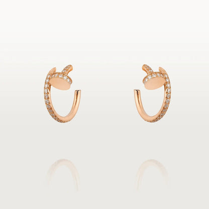 [⭐Corinne]JUSTE EARRINGS 12.75MM PINK GOLD DIAMOND