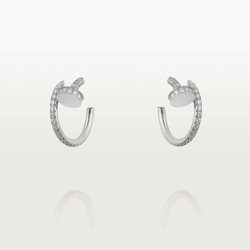 [⭐Corinne]JUSTE EARRINGS 12.75MM SILVER DIAMOND