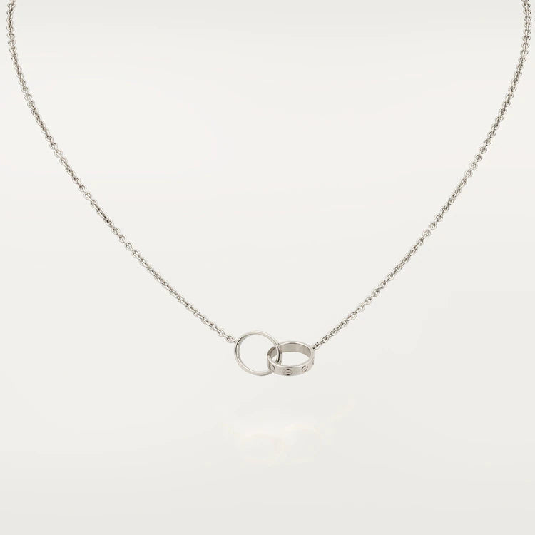 [⭐Corinne]LOVE NECKLACE PINK GOLD AND SILVER