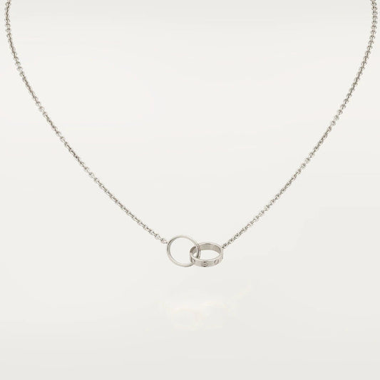 [⭐Corinne]LOVE NECKLACE PINK GOLD AND SILVER