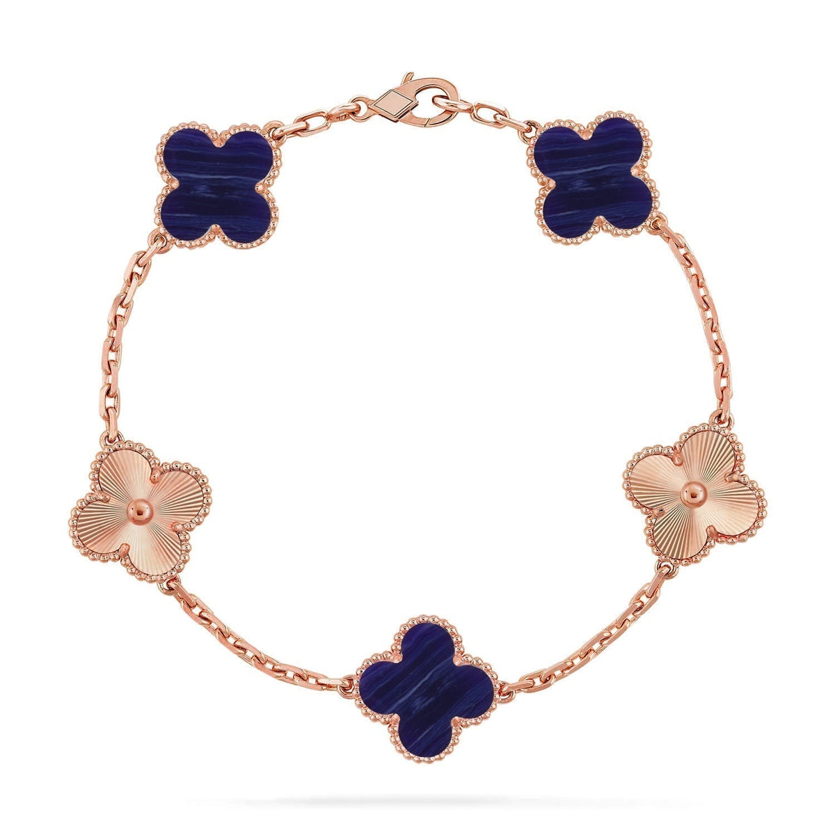 [⭐Corinne]CLOVER 5 MOTIF PURPLE STRIPES BRACELET COLLECTION