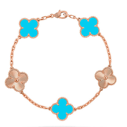 [⭐Corinne] CLOVER 5 MOTIF TURQUOISE BRACELET COLLECTION