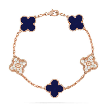 [⭐Corinne]CLOVER 5 MOTIF LAPIS LAZULI BRACELET COLLECTION