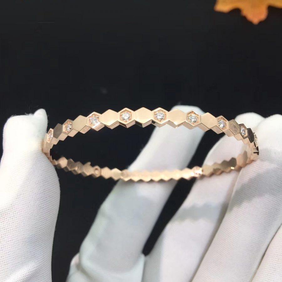 [⭐Corinne]BEE LOVE PINK GOLD DIAMOND BRACELET
