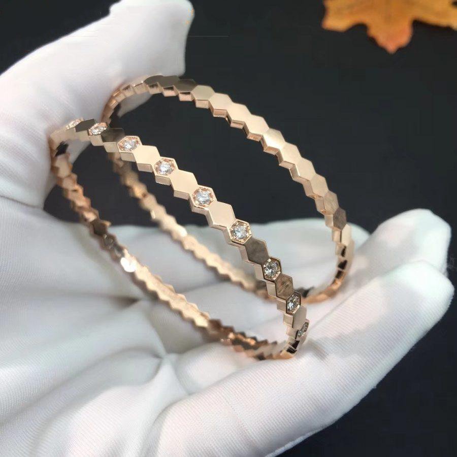 [⭐Corinne]BEE LOVE PINK GOLD DIAMOND BRACELET