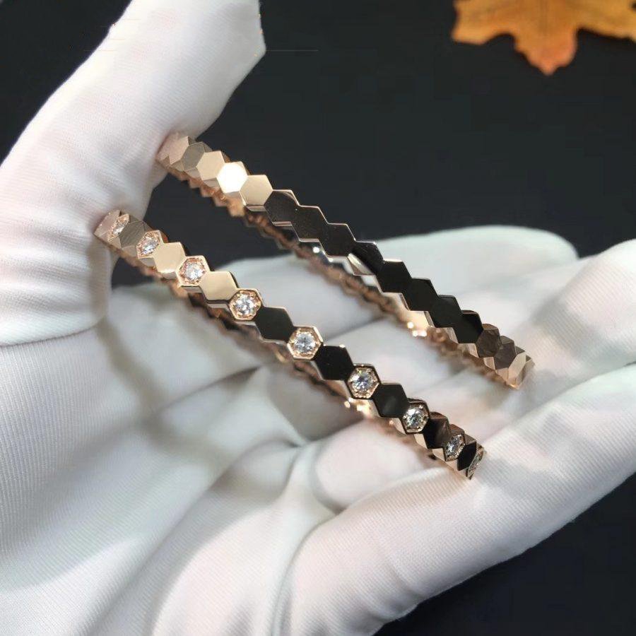 [⭐Corinne]BEE LOVE PINK GOLD DIAMOND BRACELET