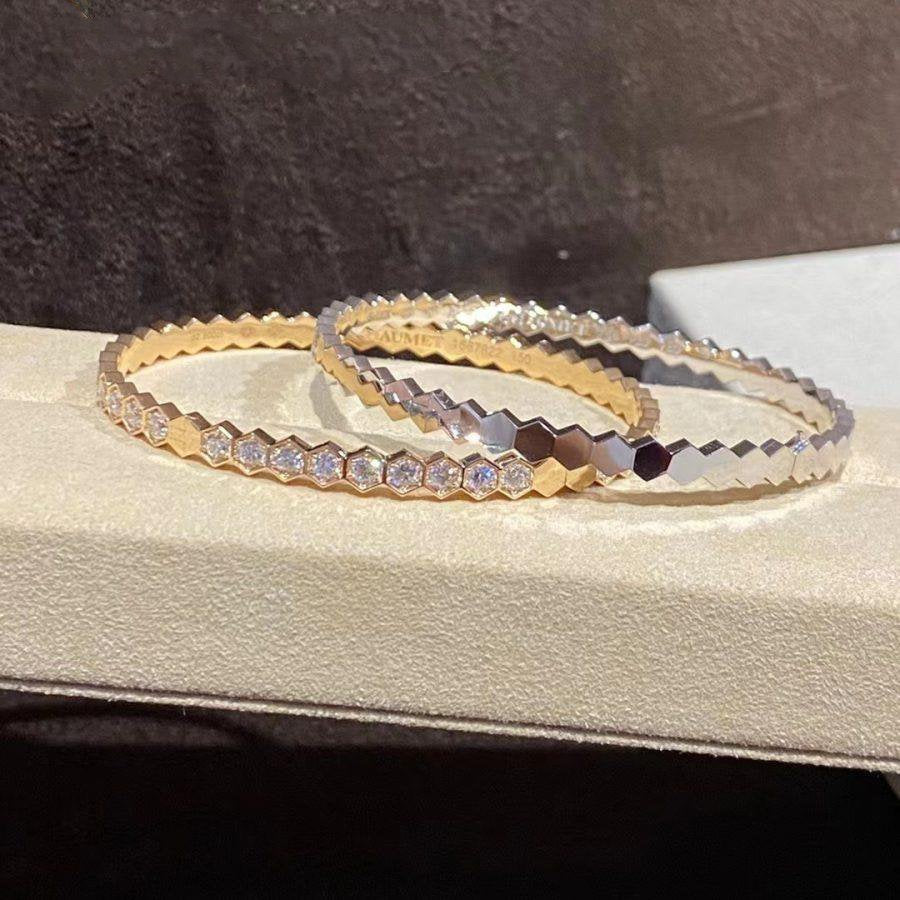 [⭐Corinne]BEE LOVE GOLD BRACELET FULL DIAMOND