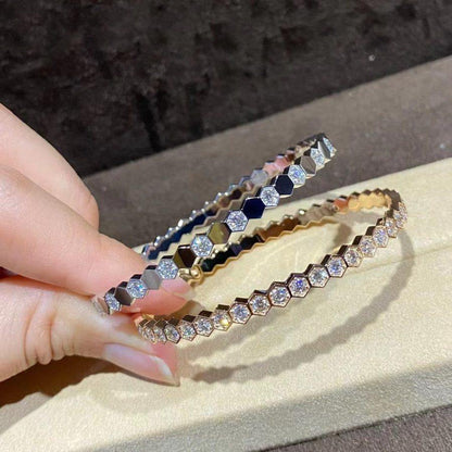 [⭐Corinne]BEE LOVE GOLD BRACELET FULL DIAMOND