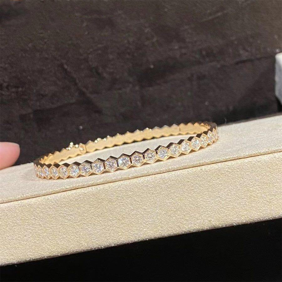 [⭐Corinne]BEE LOVE GOLD BRACELET FULL DIAMOND