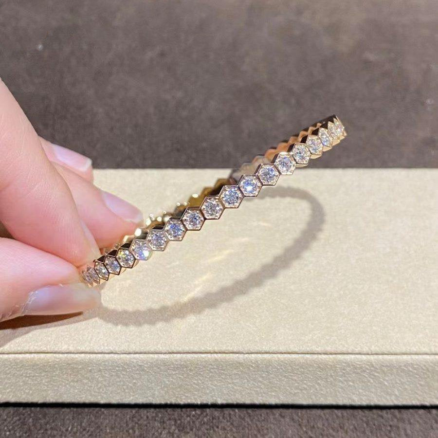 [⭐Corinne]BEE LOVE GOLD BRACELET FULL DIAMOND