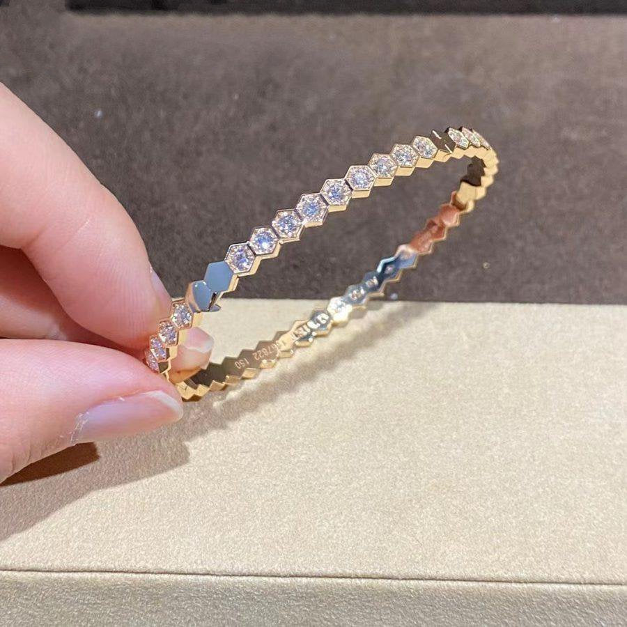 [⭐Corinne]BEE LOVE GOLD BRACELET FULL DIAMOND