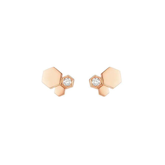 [⭐Corinne]BEE LOVE PINK GOLD DIAMOND EARRINGS